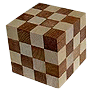 Cube and Checkerboard wood puzzle